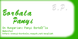 borbala panyi business card